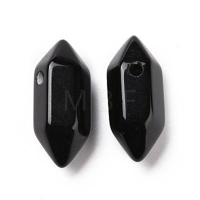 Natural Obsidian Double Terminal Pointed Pendants G-C007-02A-07-1