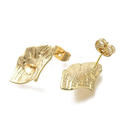 Brass Stud Earring Findings KK-K388-14G-1