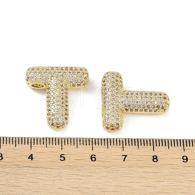 Brass Micro Pave Clear Cubic Zirconia Pendants KK-Z041-01G-T-1