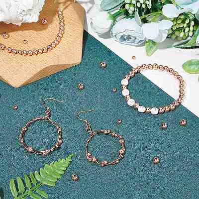 300Pcs 5 Sizes Brass Beads KK-PH0001-73RG-WH-1