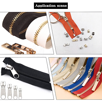 Zinc Alloy Zipper Puller Sets DIY-PH0027-09-1