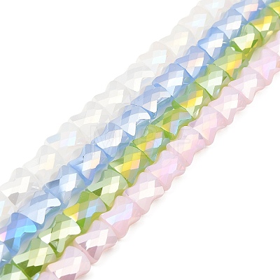 AB Color Plate Glass Beads Strands EGLA-P051-06A-C-1