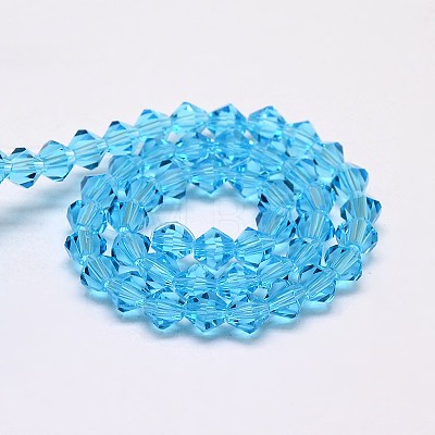 Imitate Austrian Crystal Bicone Glass Beads Strands GLAA-F029-5x5mm-19-1