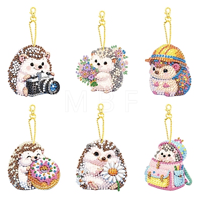 DIY Diamond Painting Hedgehog Pendant Decoration Kits PW-WGB7552-01-1