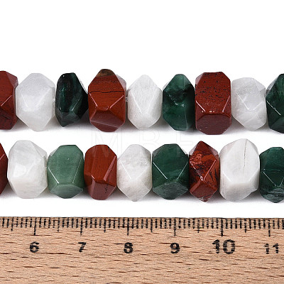 Natural Fuchsite & Red Jasper & Rainbow Moonstone Beads Strands G-T144-16A-01-1