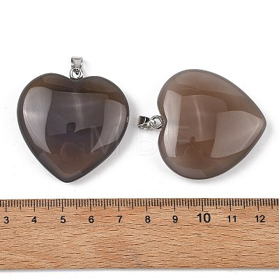 Natural Grey Agate Pendants GG-K002-12A-21-1