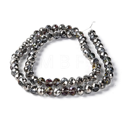 Electroplate Glass Faceted Rondelle Beads Strands EGLA-D020-10x8mm-21-1