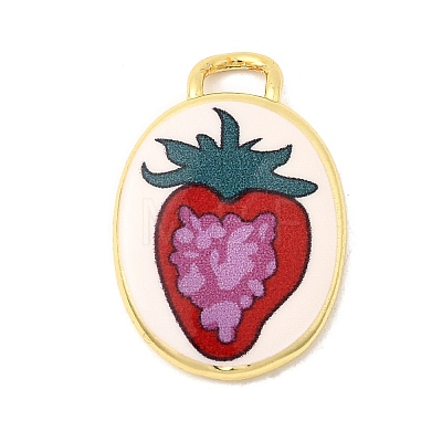 Printed Brass Pendants KK-K274-07G-18-1