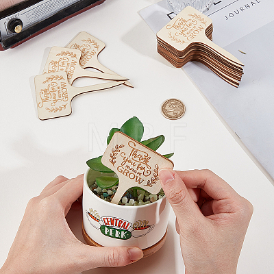 Wood Plant Labels DIY-GF0014-39A-1