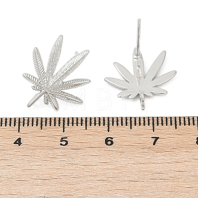 Brass Stud Earring Findings KK-Z099-04P-01-1