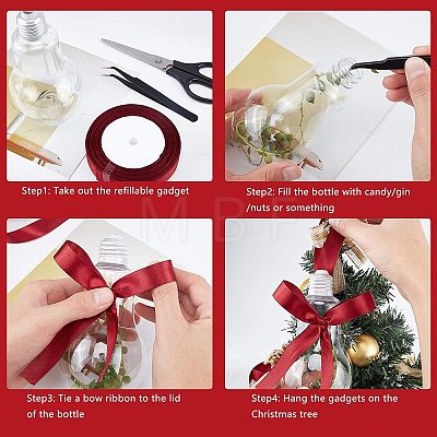 Creative Plastic Light Bulb Shaped Bottle AJEW-NB0001-72-1