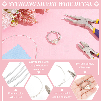 BENECREAT 1M Sterling Silver Wire STER-BC0001-94B-1