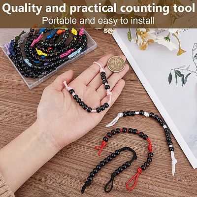 15Pcs Acrylic Pace Counter Beads for Land Navigation HJEW-DR00085-1