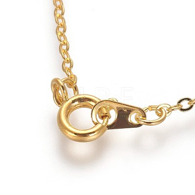 Brass Cable Chain Necklaces SW028-G-1