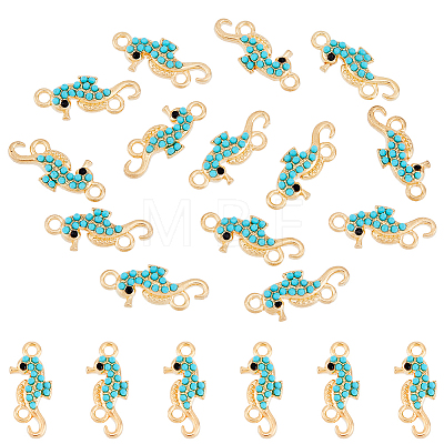 50Pcs Alloy Jet Rhinestone Connector Charms FIND-DC0002-70-1