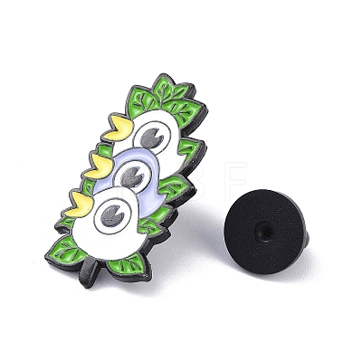 Black Zinc Alloy Brooches JEWB-O012-04C-1