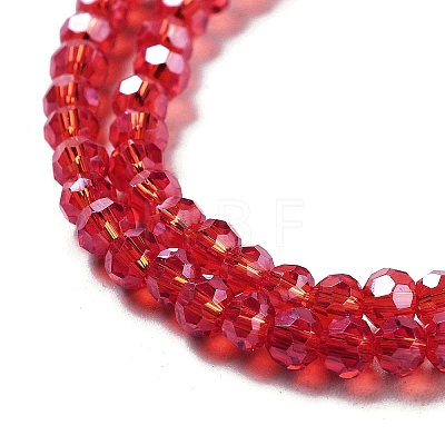 Electroplate Transparent Glass Beads Strands EGLA-A035-T3mm-A01-1