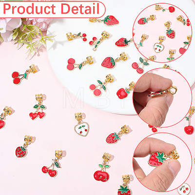 30Pcs Alloy Enamel European Dangle Charms PALLOY-BM00017-1