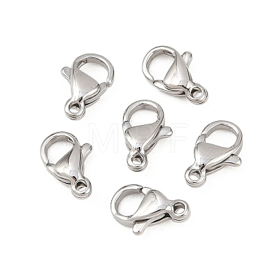 Non-Tarnish 316 Surgical Stainless Steel Lobster Claw Clasps X-STAS-316-FL10A-1