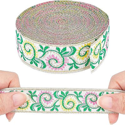 Polyester Grosgrain Ribbon OCOR-WH0063-25B-1