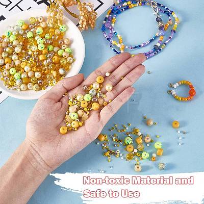 2 Bag Glass Round Beads Set JX547F-1