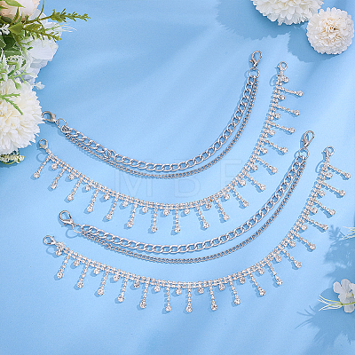2Pcs Aluminium Alloy Boot Strap Chains AJEW-ME0003-07-1