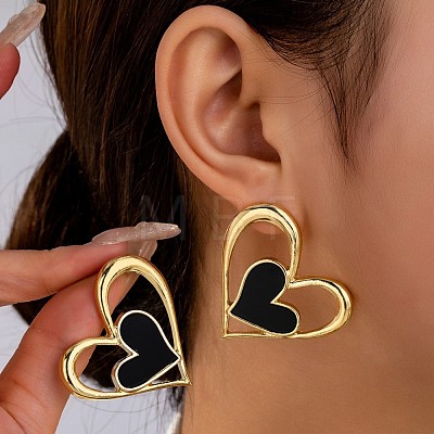 Zinc Alloy Acrylic Stud Earrings FS-WGDBD25-01-1