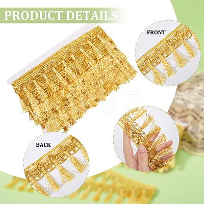 12M Filigree Polyester Lace Fringe Trim OCOR-WH0089-12A-1