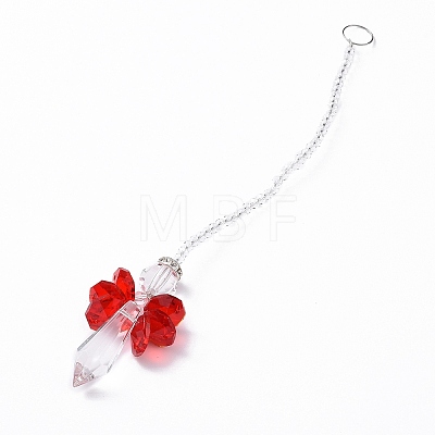 Crystal Fairy Beaded Wall Hanging Decoration Pendant Decoration HJEW-G019-02G-1