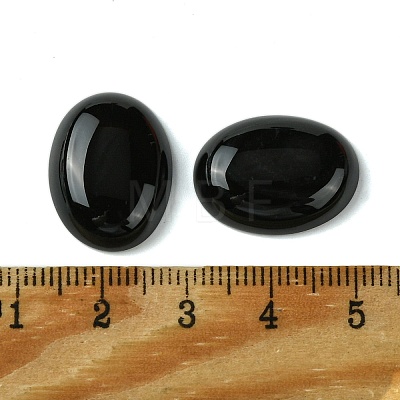 Natural Black Agate Cabochons G-L601-03F-02-1