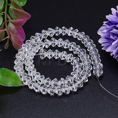 Faceted Cone Imitation Austrian Crystal Bead Strands G-M187-10mm-01A-1