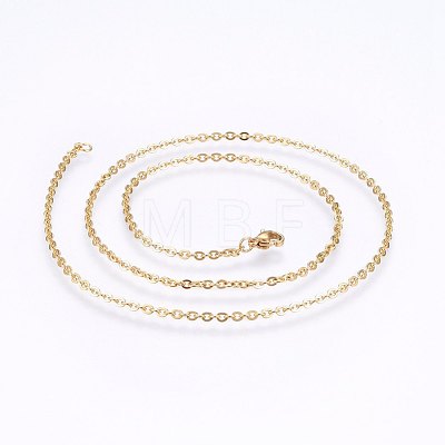 304 Stainless Steel Cable Chains Necklaces NJEW-F226-04G-08-1