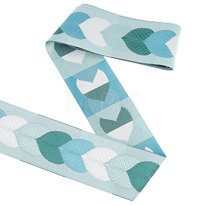 5M Leaf Jacquard Polyester Ribbon OCOR-WR0002-20B-1