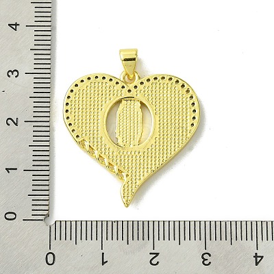 Real 18K Gold Plated Brass Micro Pave Cubic Zirconia Pendants KK-H472-14G-06-1