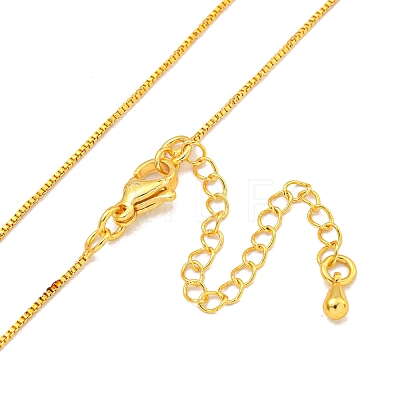 Brass Box Chain Necklaces for Women NJEW-G084-12G-1