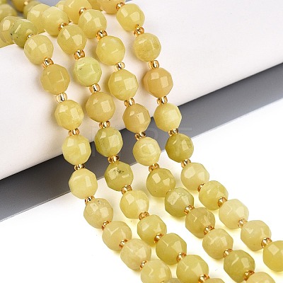Natural Lemon Jade Beads Strands G-Q606-58B-1