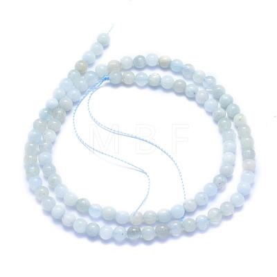 Natural Aquamarine Beads Strands G-K310-C06-4mm-1