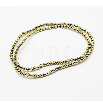Round Non-magnetic Synthetic Hematite Beads Strands X-G-D617-6mm-27-1