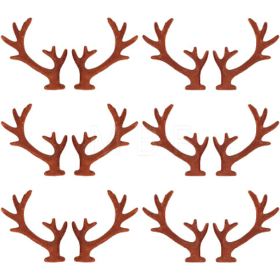36Pcs 2 Styles Velvet and Plastic Antler Snowman Hand Branch FIND-GF0007-09B-1