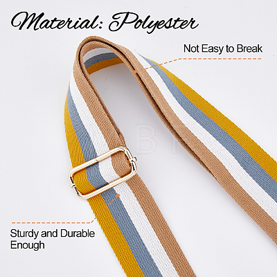 Stripe Pattern Polyester Adjustable Webbing Bag Straps FIND-WH0126-315B-1