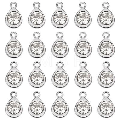 20Pcs Faceted Glass Charms RGLA-TADJ0001-01K-1