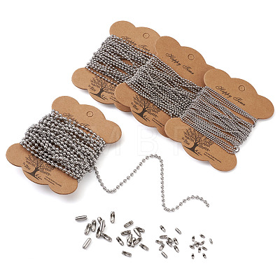 Craftdady 304 Stainless Steel Ball Chain Connectors & Ball Chains Kits DIY-CD0001-03-1