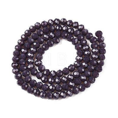 Opaque Solid Color Imitation Jade Glass Beads Strands EGLA-A044-P4mm-D11-1