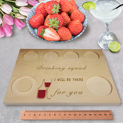 Wooden Wine Serving Tray AJEW-WH0269-010-1