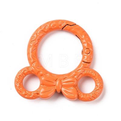 Spray Painted Alloy Spring Gate Rings PALLOY-K257-07-1