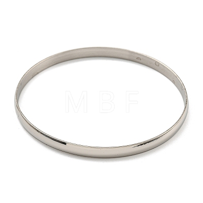 Non-Tarnish 7Pcs Vacuum Plating 202 Stainless Steel Plain Flat Ring Bangle Sets BJEW-M317-14A-P-1