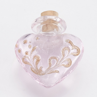 Handmade Lampwork Perfume Bottle Pendants LAMP-I018-B-1