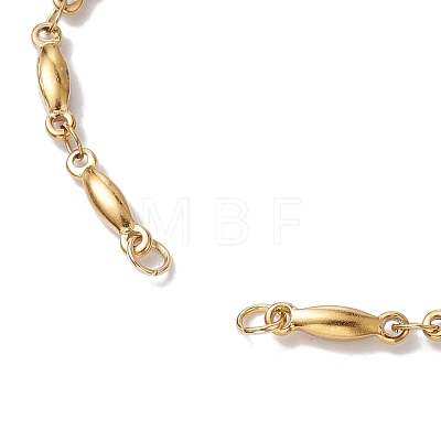304 Stainless Steel Bar Link Chain Bracelet Making AJEW-JB01245-01-1