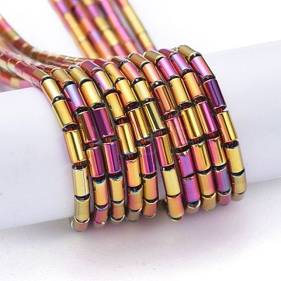 Electroplate Glass Beads Strands EGLA-K014-B-FP06-1