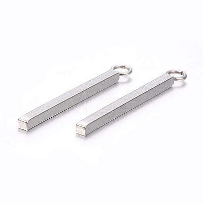 304 Stainless Steel Bar Pendants X-STAS-P186-05P-33mm-1